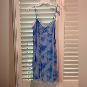 NWT Hollister Blue and White Lace Dress Size Medium